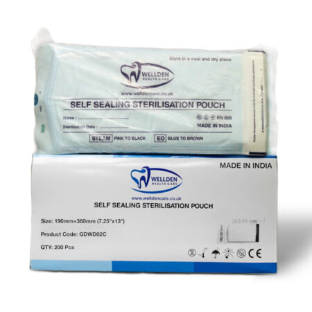 WELLDEN Sterilisation Selfseal Pouch 190 x 360mm 200pk